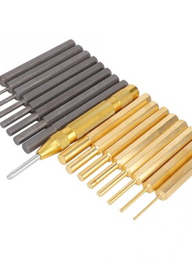 18pcs Professional Carbon Steel Brass Punch Tool Kit Set Lea
