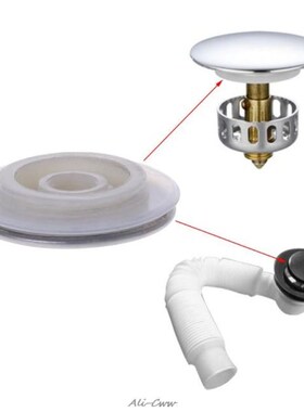 Basin Bounce Button Pop-up Drain Plug Sink Water Stopper Chr