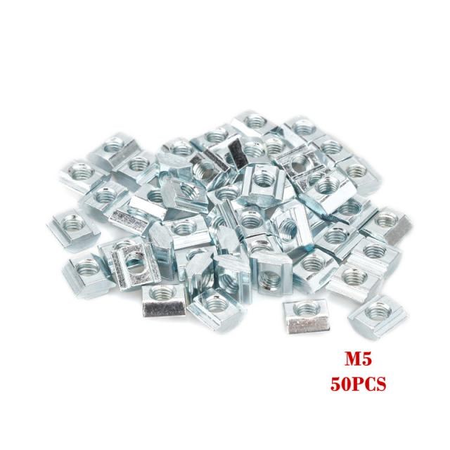 50Pcs Slot T-nut Sliding Nut适用于 2020 3030 4040 Profile S-图2