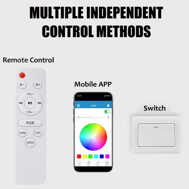 Unique 300W RGB Dimmable Music Ceiling Lamp Remote&APP contr - 图3