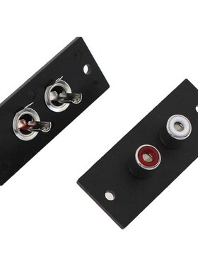 2pcs/lot 2 Way Copper Core RCA Terminal Wall Panel Plate Inp