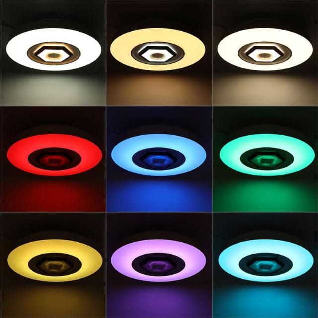 Unique 300W RGB Dimmable Music Ceiling Lamp Remote&APP contr - 图1