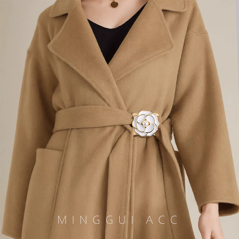 大衣腰带固定扣子飘带卡扣围巾丝巾扣风衣腰带戒指扣环百搭装饰品 - 图1