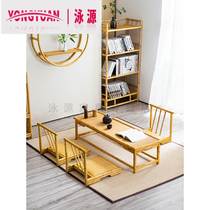 Day-style tatami small table and chairs floating window small tea table bamboo rattan tea table and chairs combined kang a few Zen-meaning short table minimalist tea table