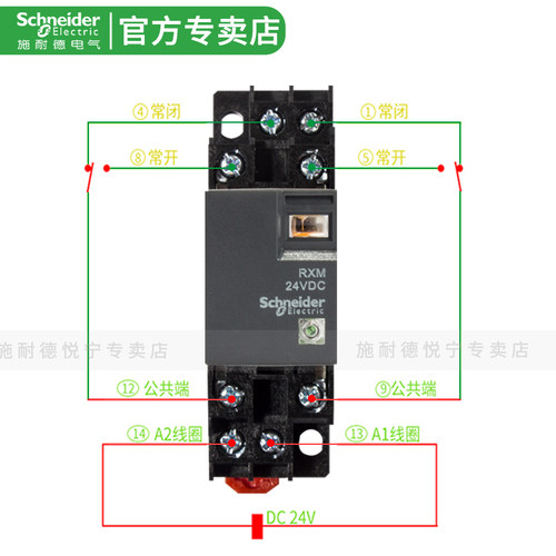官方施耐德继电器RXM2LB2BD交直流24V 220V RXM4AB2P7小型8脚14脚 - 图3