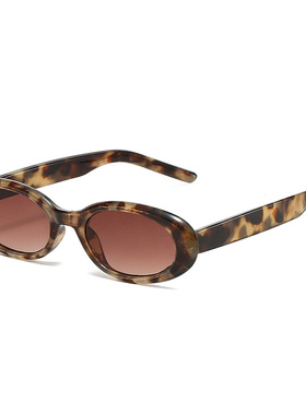 英国moleubak新款椭圆墨镜美式复古风防紫外线小框茶色日常百搭