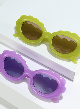 英国moleubak新款个性椭圆太阳镜欧美时尚设计师向日葵花朵墨镜