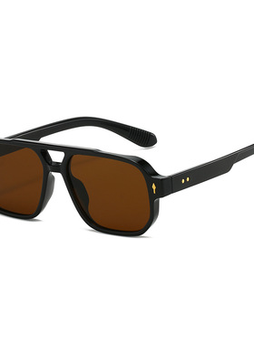 英国moleubak新款时尚双梁米钉墨镜太阳镜男款复古休闲驾驶商务