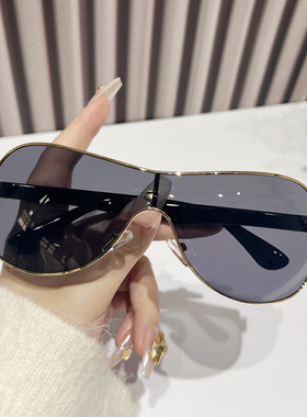 英国moleubak春季新款连体太阳镜 欧美个性大框一体时尚飞行员