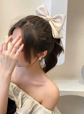 赵露思同款黑色立体结夹子头饰发