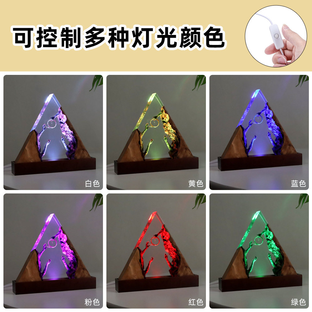 Large and small triangle magic ring resin handicraft magic hand