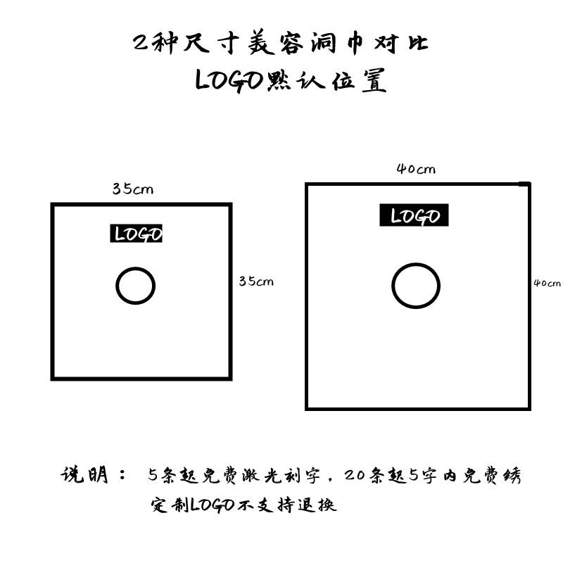 美容院床头趴巾带洞推拿按摩洞巾皮肤管理专用垫脸吸水柔软大毛巾