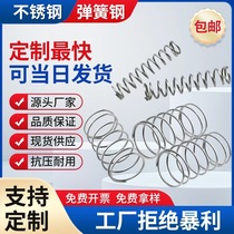 304 stainless steel spring compression small bomb pressure spring elastic band 316 stainless steel spring spring custom elastic spring set to do