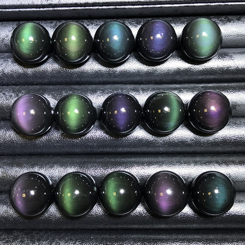 天然彩猫眼黑曜石单珠双猫眼石手串手链diy单颗散珠男女吊坠配件,淘宝优惠券,粉丝福利购,淘宝优惠卷