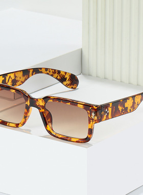 日本cherry kitty方形镜框太阳镜男女时尚厚实矩形太阳眼镜黑色