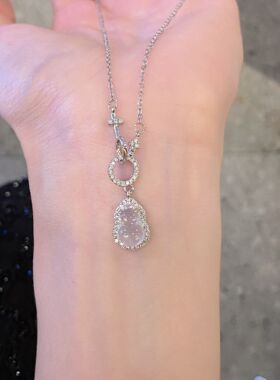 日系Cherry Kitty新中式冰透葫芦仿玉石项链复古小众ins高级