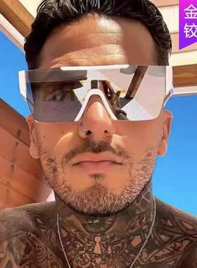 日本cherry kitty连体太阳镜户外骑行驾驶个性时尚墨镜潮流