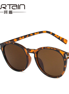 日本cherry kittyt字圆框太阳眼镜新款欧美复古墨镜时尚街拍潮