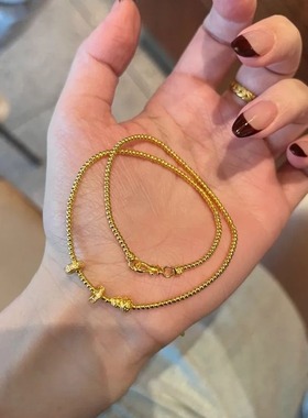 日系Cherry Kitty新中式国潮双层算盘珠手链女vintage轻奢宫廷风