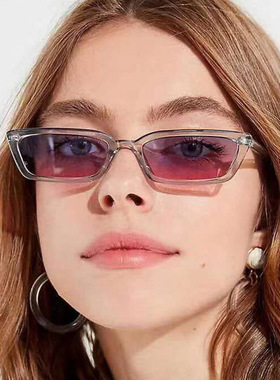 日本cherry kitty欧美复古款窄框墨镜双色ins太阳眼镜嘻哈太阳镜