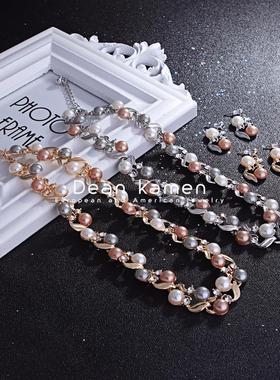 pearl necklace sets women jewelry earrings女ожерелье