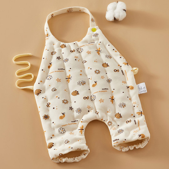 Baby pure cotton handmade thickened lace-up leg and belly protector