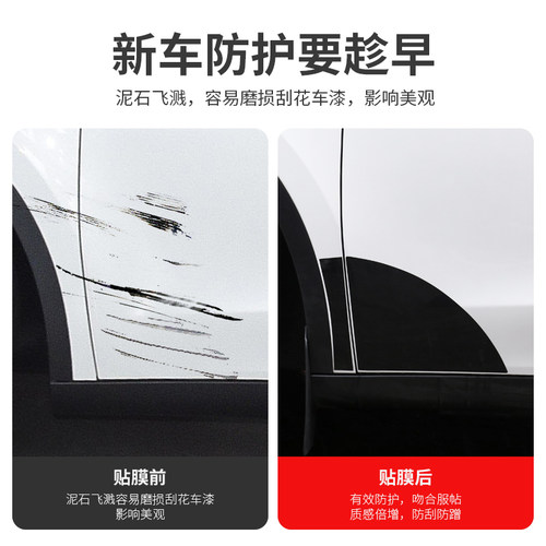 适用于特斯拉焕新版ModelY/YL/3后门防溅膜车门TPU保护贴改装配件 - 图1