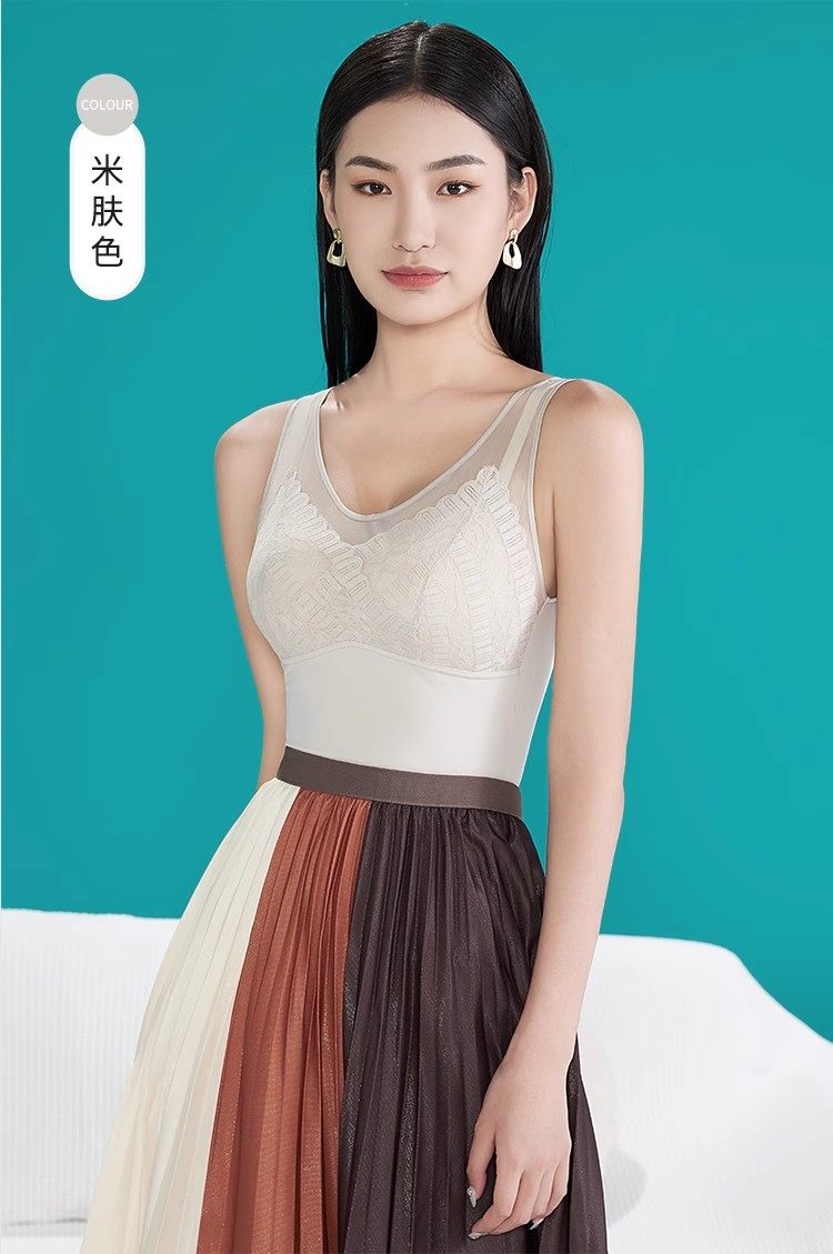 韩玛斯内衣女背心免穿文胸缎面单层秋季弹性舒适内搭打底衣H12689,淘宝优惠券,粉丝福利购,淘宝优惠卷