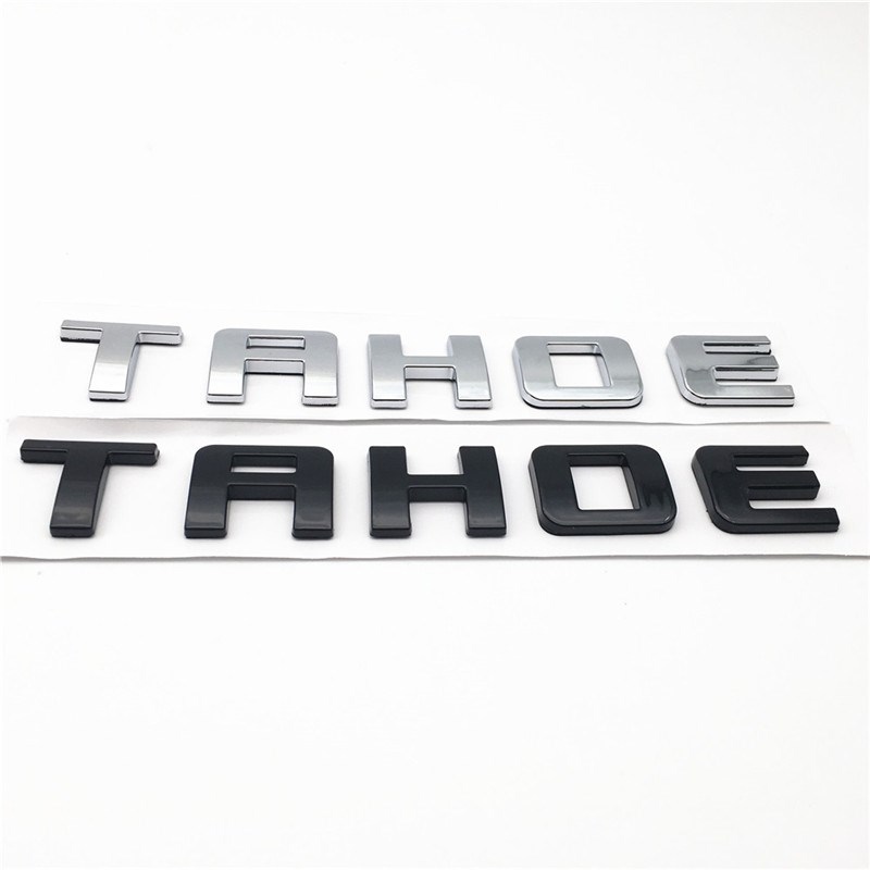 Word TAHOE ABS Chrome Or Glossy Black Car Custom Nameplates - 图0