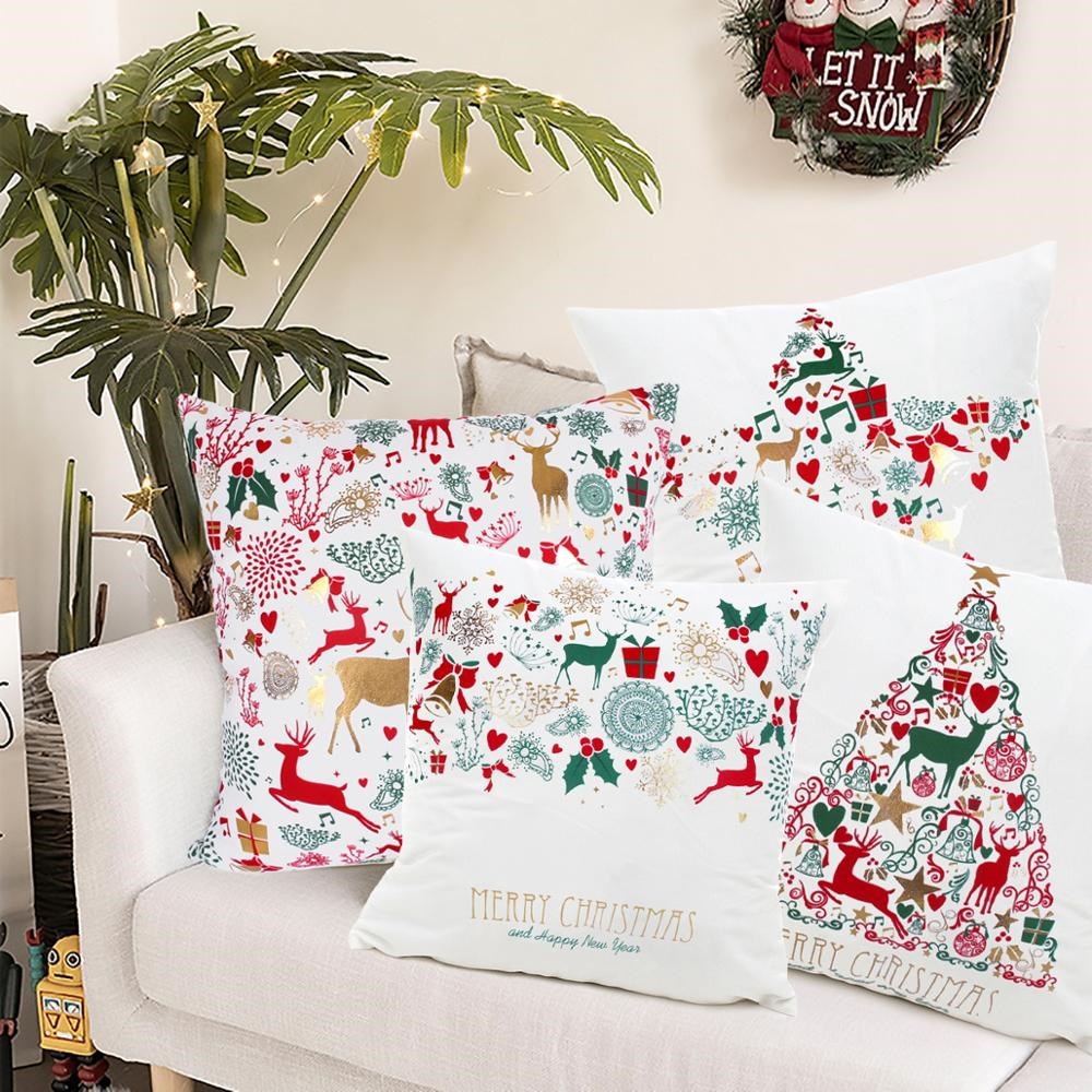 Christmas Cushion Cover Christmas Pillowcase Merry Christmas - 图1