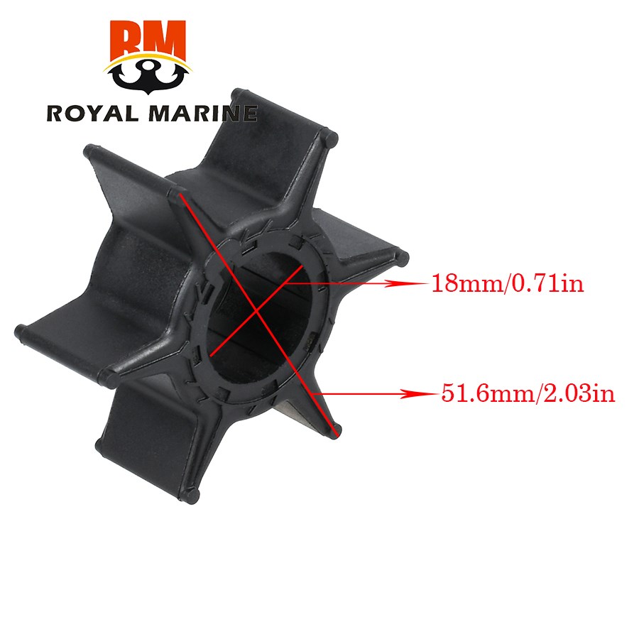 Water Pump Impeller 6H3-44352-00 for Yamaha  40-70HP Replace - 图0