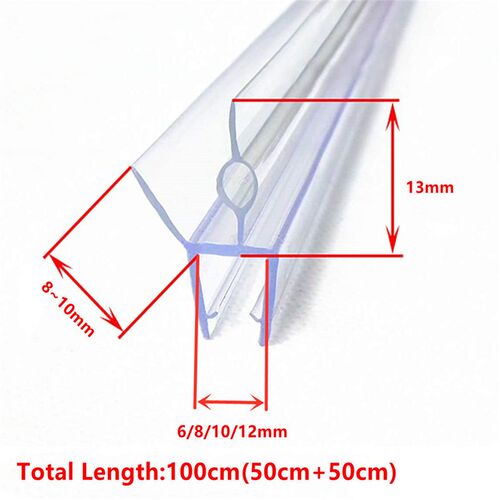 6/8/10/12mm Shower Screen Seal Strip Door Bottom Weather Str - 图1