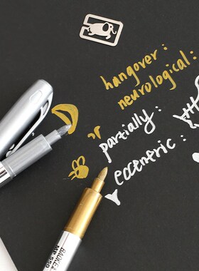 4 pcs Metallic color Marker pen Gold Silver Craft drawing pe