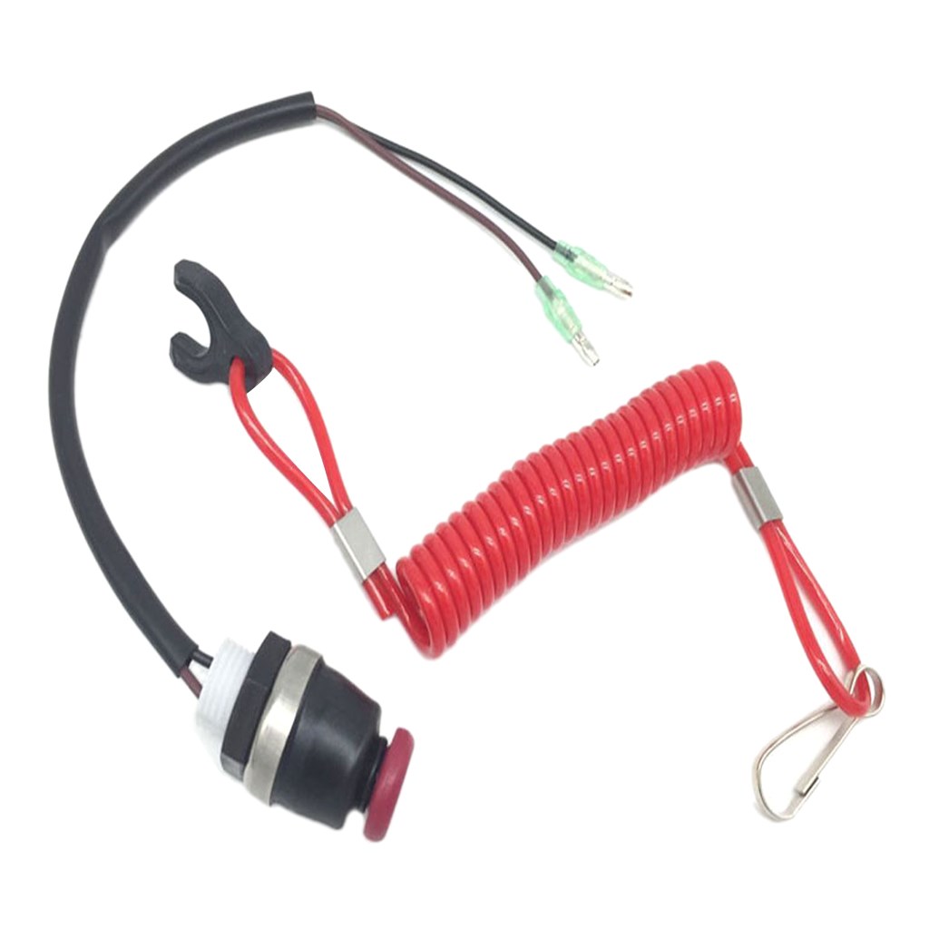 Universal Boat Engine Motor Kill Emergency Stop Switch & Lan - 图0