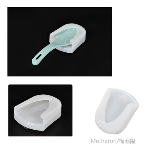 1pc Sucked  Spoon Rack Plastic Spoon Holder Rice Cooker Rack - 图1