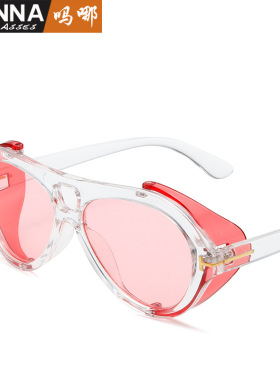 日本portney bell欧美复古圆框太阳镜个性嘻哈非主流墨镜女朋克