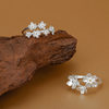 Japanese portney bell925 silver gentle temperament flower ring for women ins niche design ancient style stacking wear