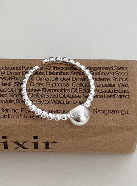 日本portney bells925银圆珠豆豆戒指女极简主义冷淡风小众设计