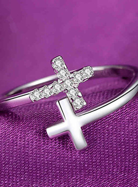 英国设计师cherry kittys925银双层戒指女百搭小众ins开口食指