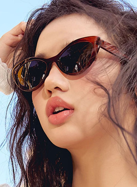 日本portney bell三角猫眼墨镜女潮太阳镜新款防紫外线防晒小脸