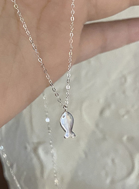 日本portney bells925银小鱼项链女清新甜美可爱百搭简约高级感