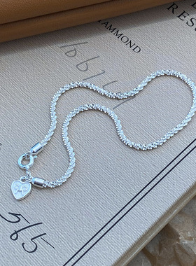 日本portney bells925银波光粼粼爱心手链女韩系精致甜美百搭
