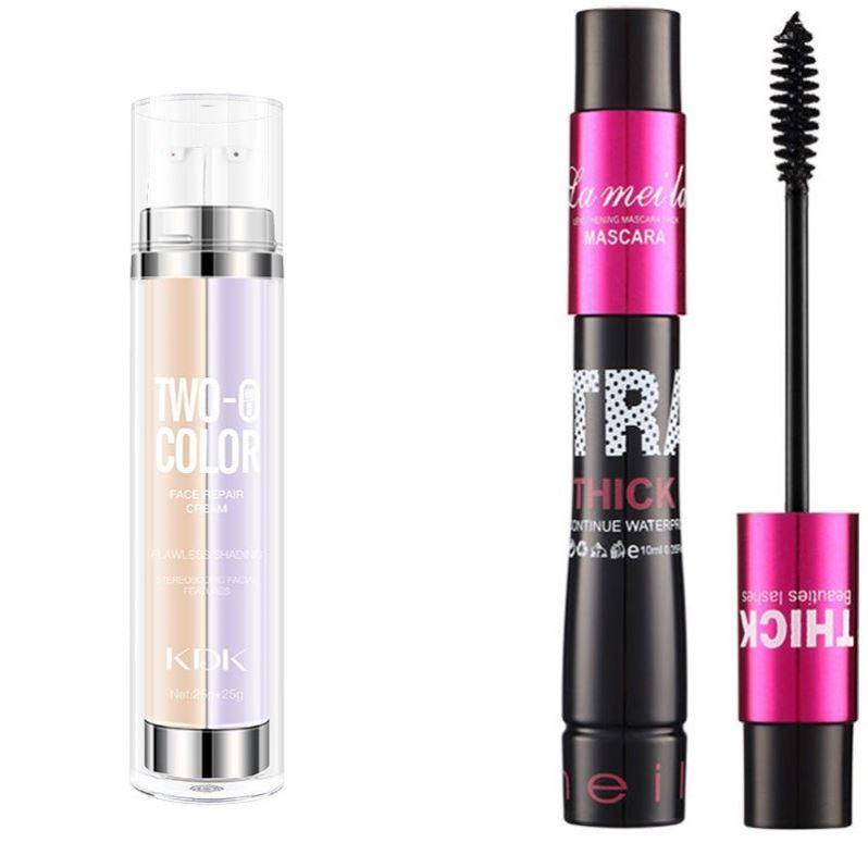 kdk双色修颜隔离霜遮瑕不卡粉bb霜 SKMEN精油滴管