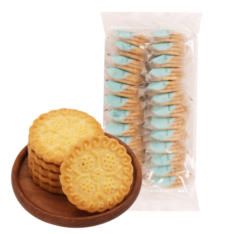 圆荣圆上海万年青不添加蔗糖 上海风味田趣燕麦杂粮饼干500gX2包 - 图1