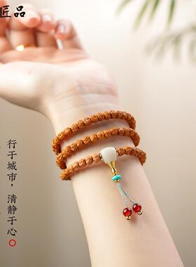 品正宗佛手小金刚菩提子手串108颗玄武纹藏式直切文玩念珠