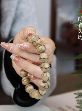 天然野生沉香达拉干虎斑纹高级文玩佛珠手串13mm九分沉水级男女款