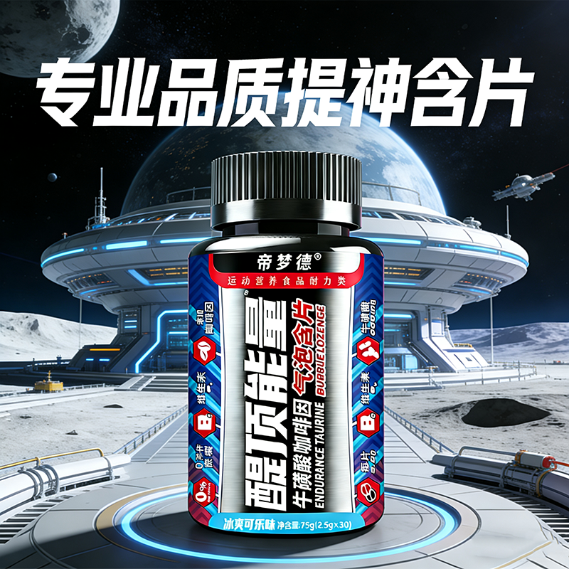 帝梦德咖啡因片学生上课学习司机开车加班熬夜电竞游戏提神含片
