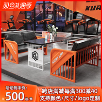 Cassette Sofa Mesh Red Creative Iron Art Milk Tea Shop Café Bar Clear gym Industrial Wind and chairs Combined