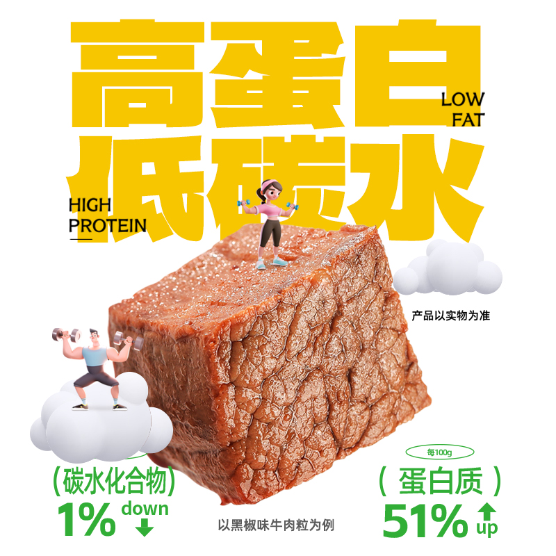 陶小牛即食牛肉小牛给粒健身代餐高蛋白平遥酱卤牛肉休闲真空零食-图1