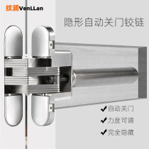 Invisible door hinge hydraulic buffer automatic door closing concealed door door door behind closed folding rebound concealed cross hinge